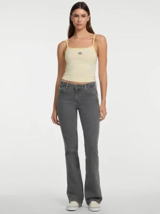 Embroidered Star Crop Top