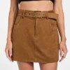 Erin Faux-Suede Mini Skirt