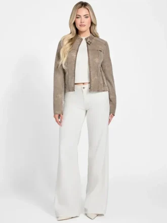 Estell Faux-Suede Moto Jacket