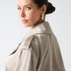 Eva Satin Trench Coat