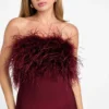 Evita Feather Bandage Dress