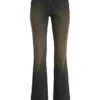 Eyelet Low-Rise Denim Pants