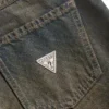 Eyelet Low-Rise Denim Pants