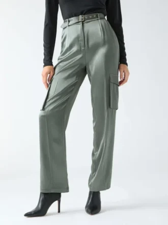 Fannie Satin Cargo Pant