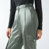 Fannie Satin Cargo Pant