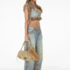 Faux-Fur Denim Vest