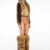 Faux-Fur Patchwork Jacket