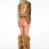 Faux-Fur Patchwork Jacket