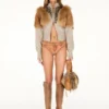 Faux-Fur Wool-Blend Sweater