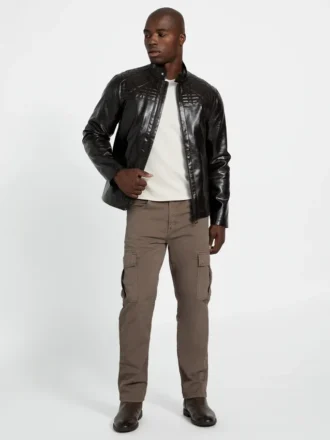 Faux Leather Biker Jacket