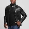 Faux-Leather Biker Jacket