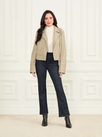 Faux-Leather Moto Jacket