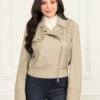 Faux-Leather Moto Jacket