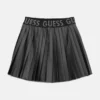 Faux-Leather Pleated Skirt (7-14)