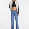 Faux-Sherpa Crop Jacket