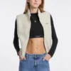 Faux-Sherpa Crop Jacket