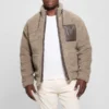 Faux-Sherpa Full-Zip Jacket