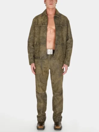 Flaked Leather Jacket