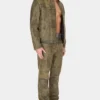 Flaked Leather Jacket