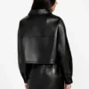 Flaminia Cropped Faux-Leather Jacket