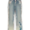 Floral Denim Pants