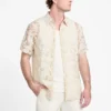 Floral Devore Burnout Shirt
