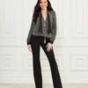 Freda Printed Chain Scarf Blouse