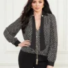 Freda Printed Chain Scarf Blouse