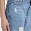 G08 Mid-Rise Distressed Straight Jeans