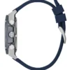 Gc Silver-Tone and Blue Chronograph Watch