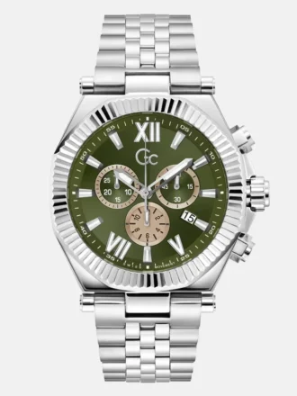 Gc Silver-Tone Multifunction Watch