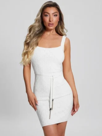 Genna Diamond Knit Sweater Dress