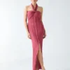 Gia Halter Lurex Dress
