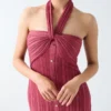 Gia Halter Lurex Dress