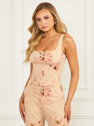 Glam De Fleur Printed Corset