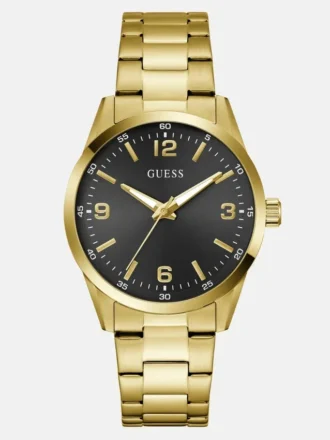 Gold-Tone and Black Analog Watch