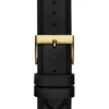 Gold-Tone and Black Leather Multifunction Watch