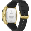 Gold-Tone and Black Silicone Multifunction Watch