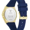 Gold-Tone and Blue Silicone Analog Watch
