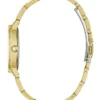 Gold-Tone and Navy Round Analog Watch