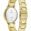 Gold-Tone and Navy Round Analog Watch