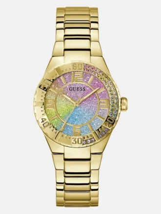 Gold-Tone and Rainbow Analog Watch