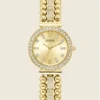 Gold-Tone and Rhinestone Analog Watch