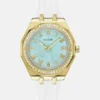 Gold-Tone and White Analog Watch
