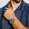 Gold-Tone Chronograph Watch
