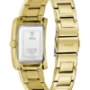 Gold-Tone Crystal Square Analog Watch