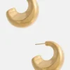 Gold-Tone Lightweight Hoop Earrings