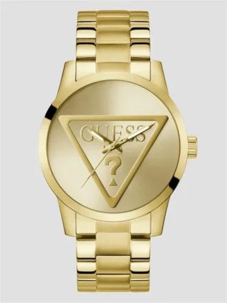 Gold-Tone Logo Analog Watch