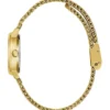 Gold-Tone Mesh Diamond Analog Watch