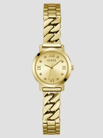 Gold-Tone Mixed Chain Analog Watch